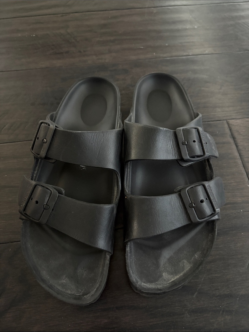 Birkenstock Black Two-Strap Sandals